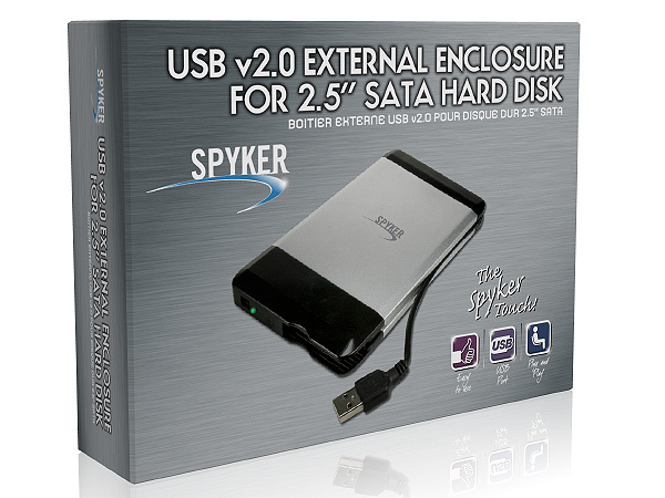 BOITIER EXTERNE USB v2.0 POUR DISQUE DUR 2½’’ SATA